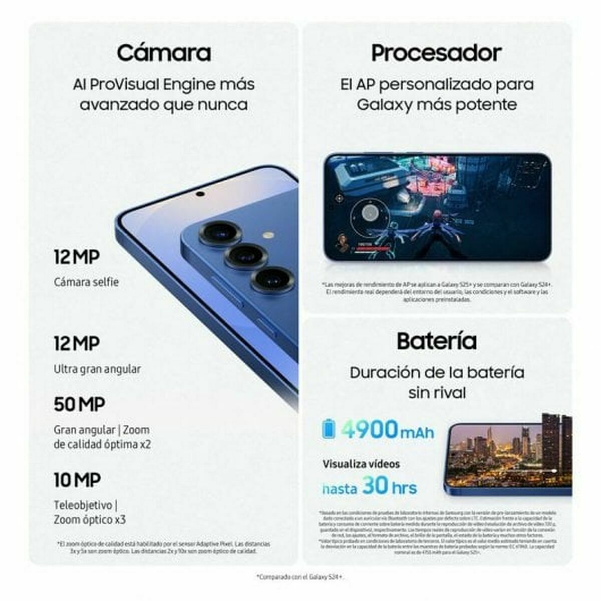 Smartphone Samsung S25+ BLUE 6,7" 12 GB RAM 256 GB Blue
