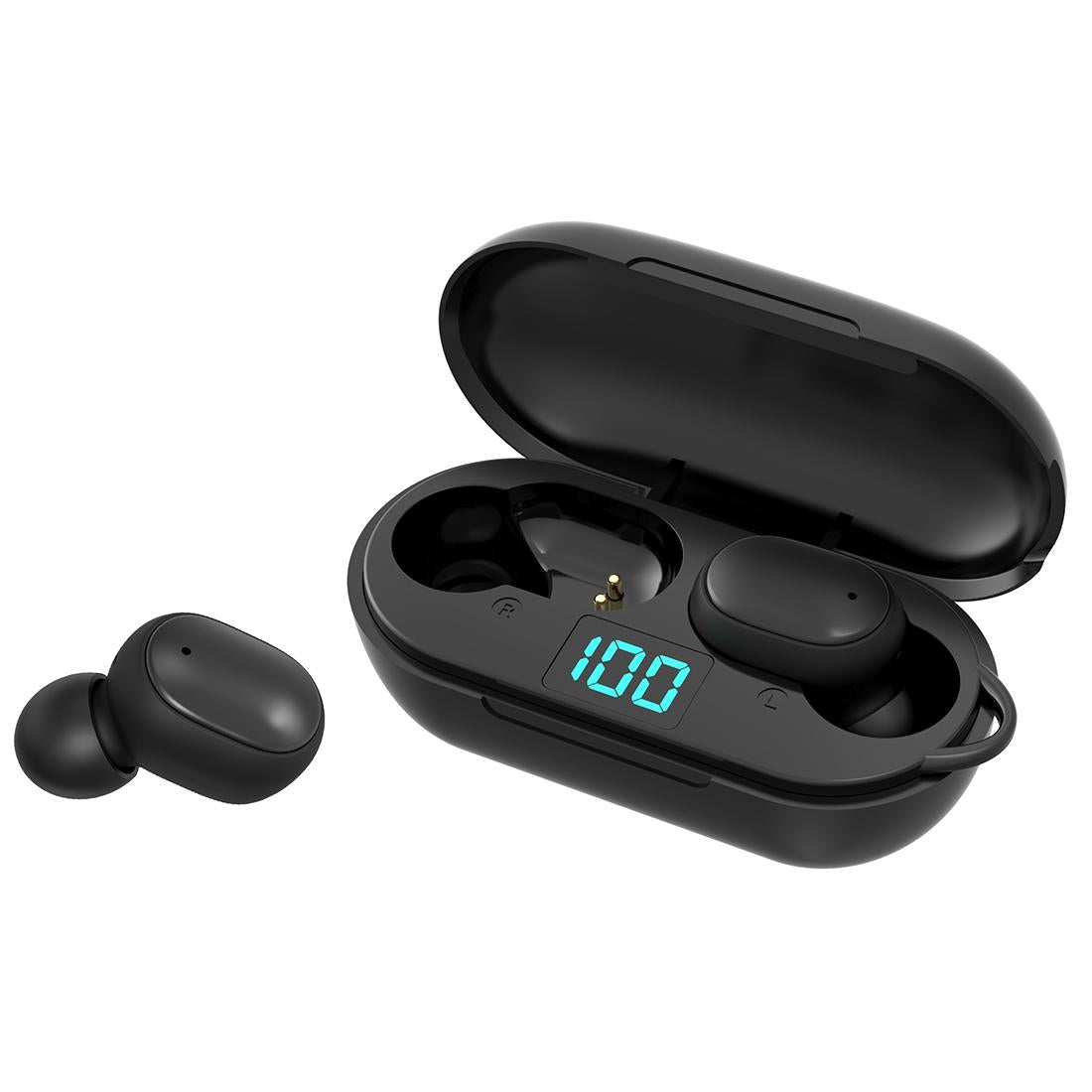 NNEDSZ Wireless Bluetooth Earphones With Digital Display & Charging Box - H6 Tws