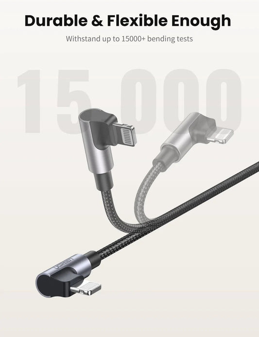 NNEDSZ 60765 90 Degree USB-C to iPhone 8-pin Cable 2M